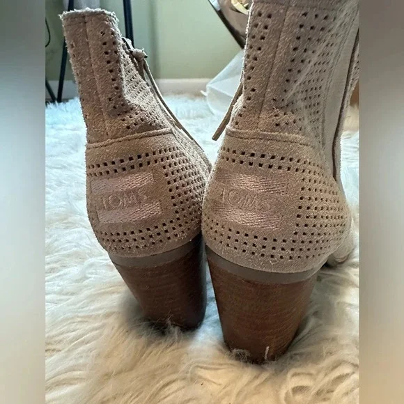 Toms Womens Majorca Peep Toe Mid-Calf Fashion Boots - Picture 4 of 8